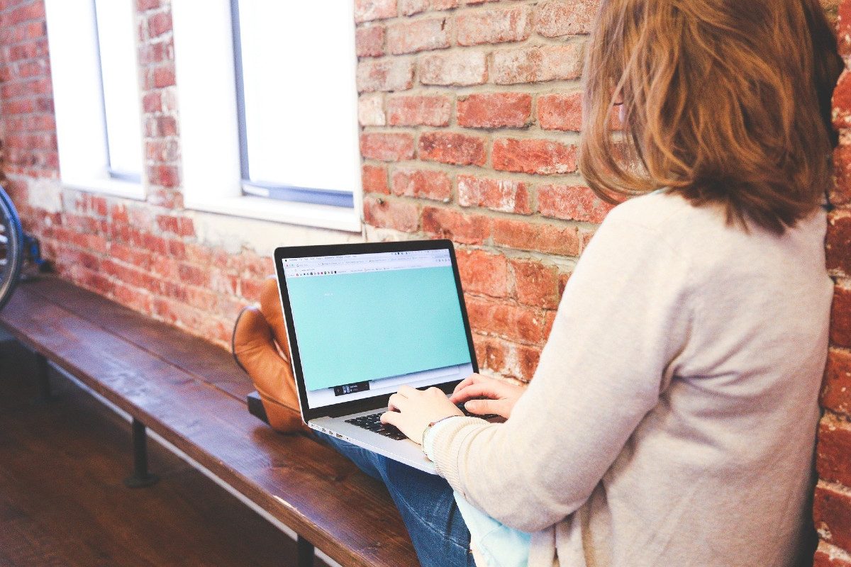 Student on laptop.