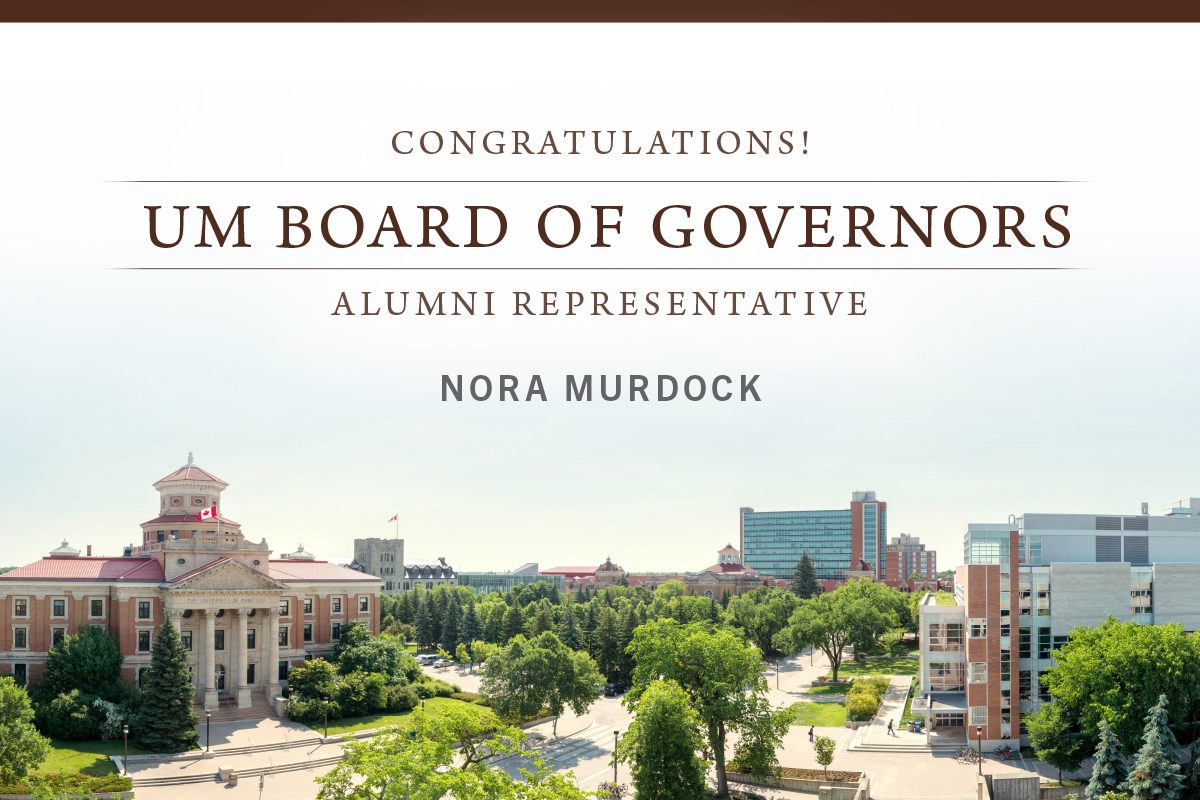 UM Board of Governors alumni representative for 2020 is Nora Murdock.