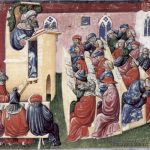 Representation of a university class, 1350s