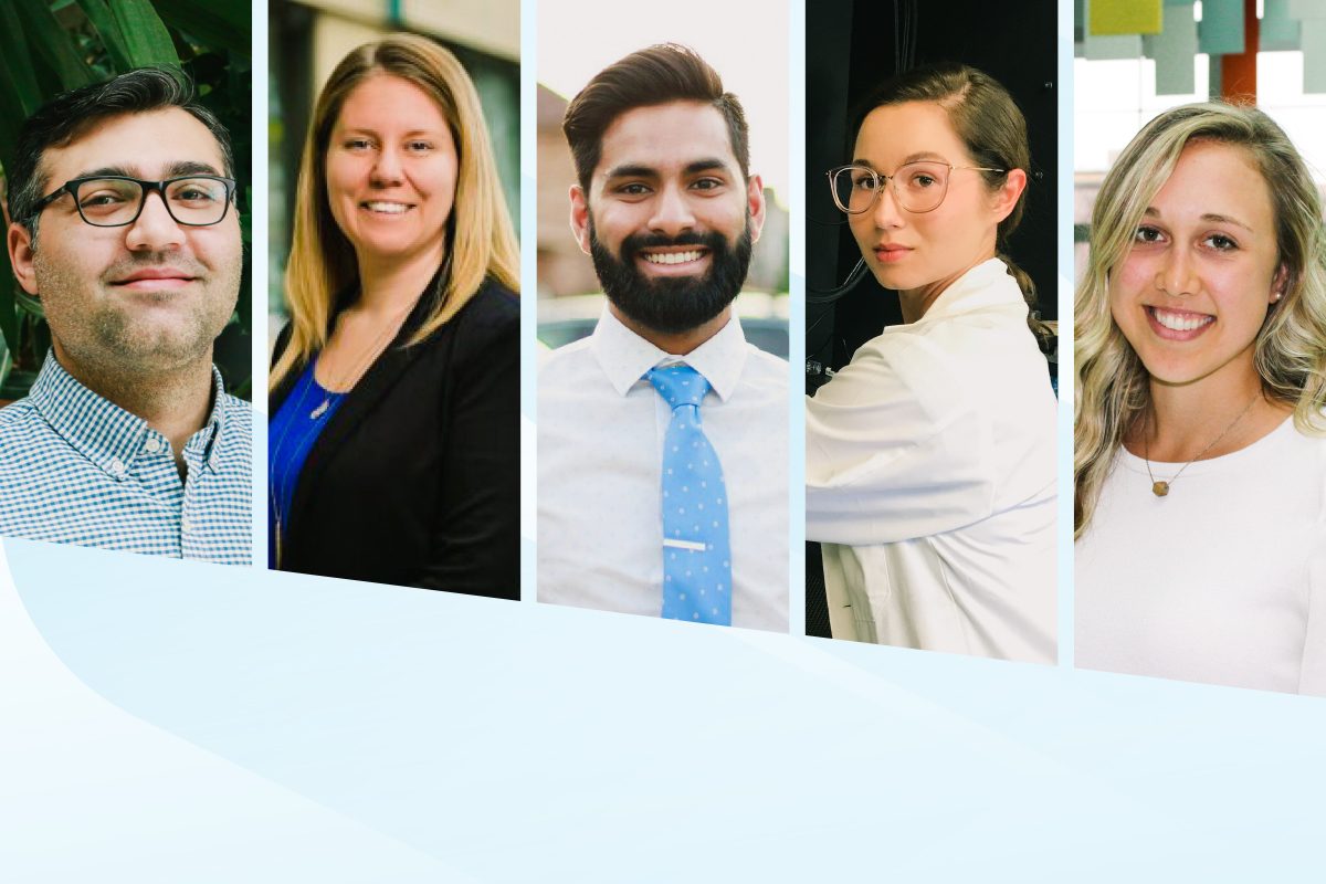 UM's 2020 Vanier Scholars from left to right: Javad Alizadeh, Ashley Hayward, Belal Zia, Rachel Nickel, Sarah Turner.