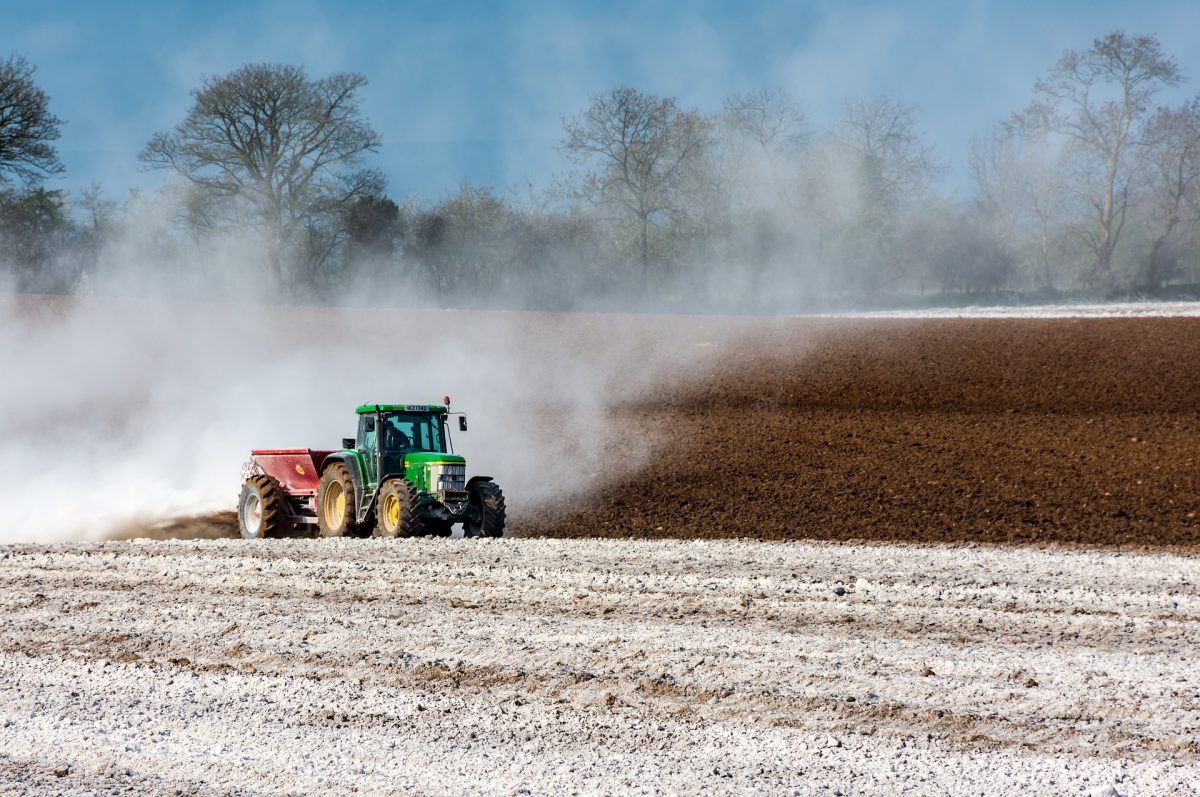 Tractor in a field