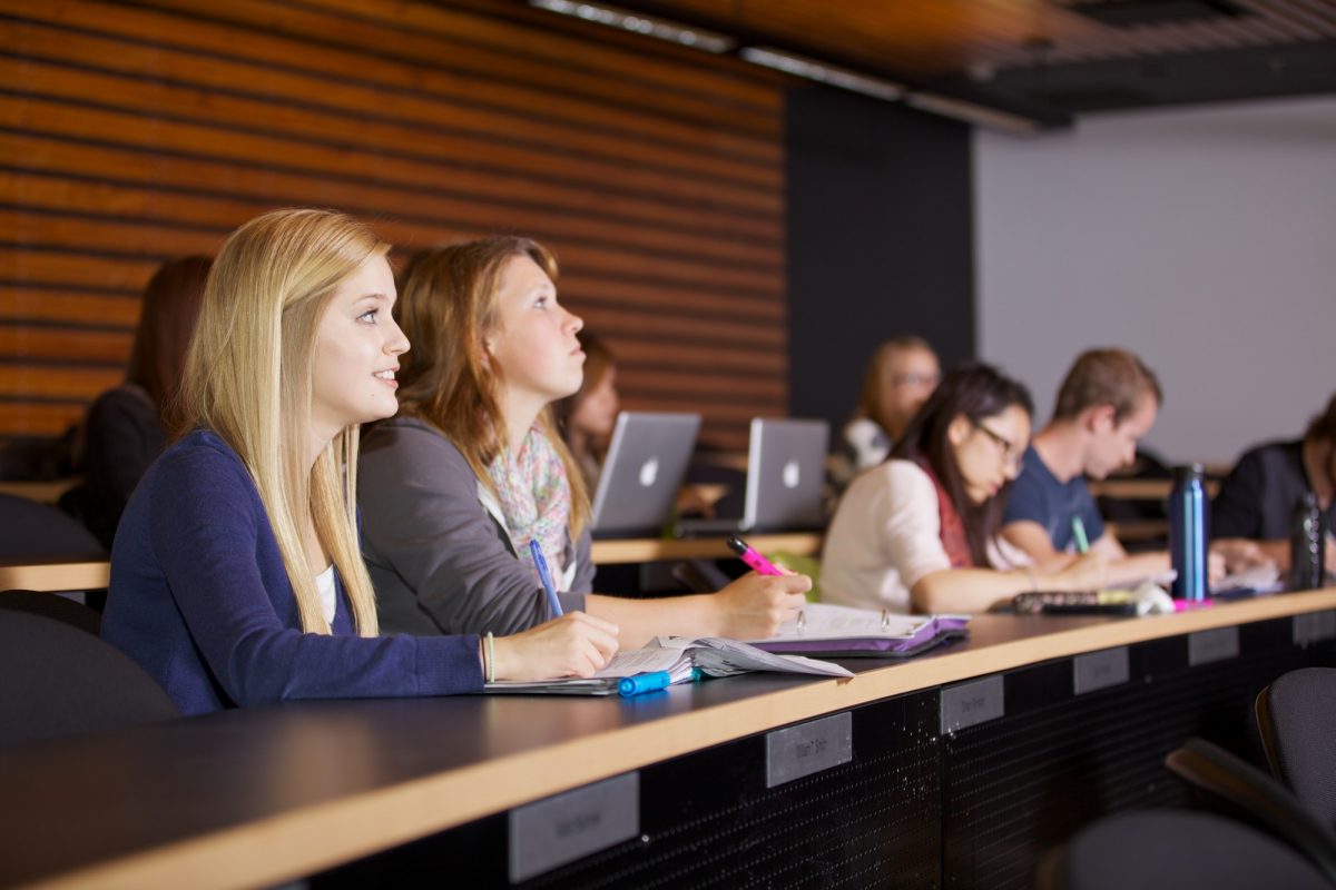 Female students at the James W Burns Pharmacy Leadership Series