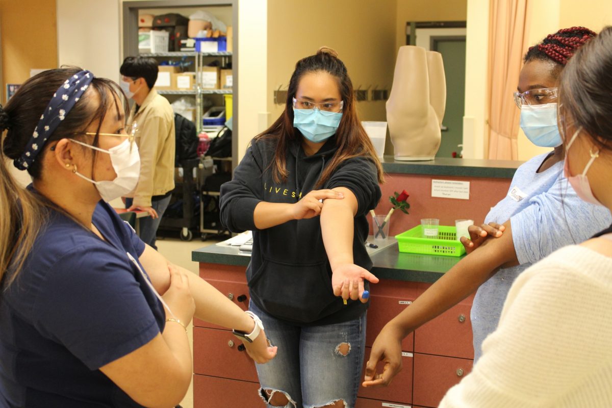 Nursing students at orientation