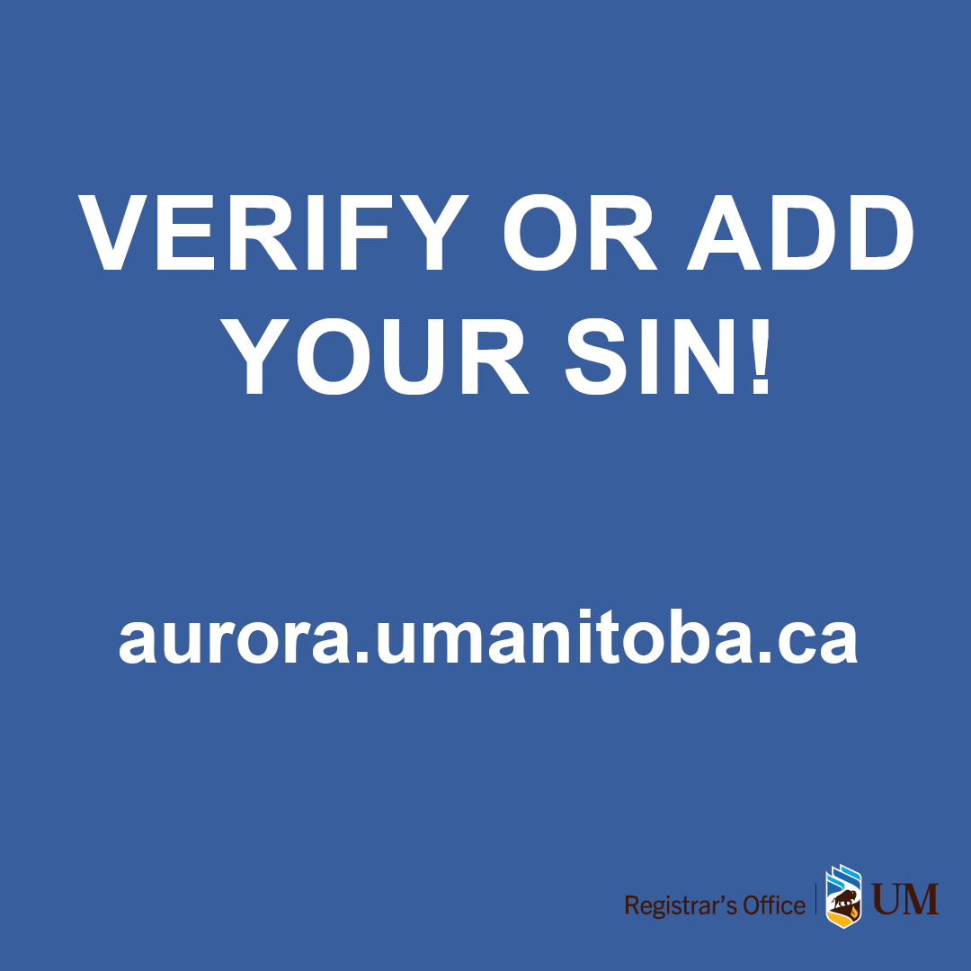 Verify or add your SIN to your Aurora account