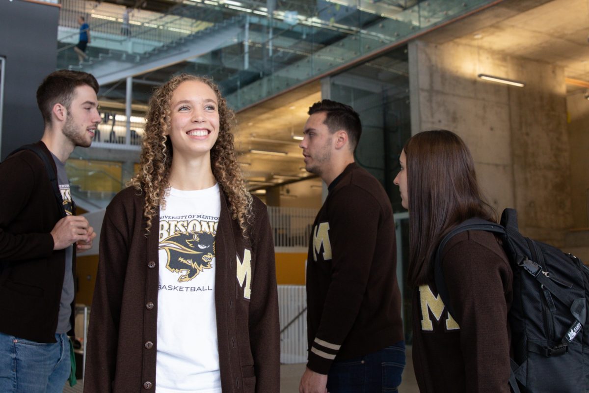 student-athletes pictured at the Active Living Centre