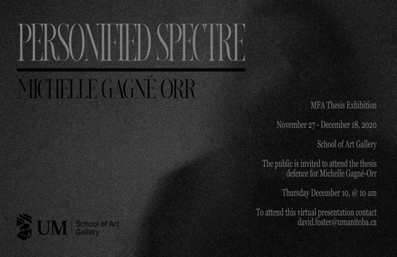 Michelle Gagné-Orr, Personified Spectre Exhibition Poster 