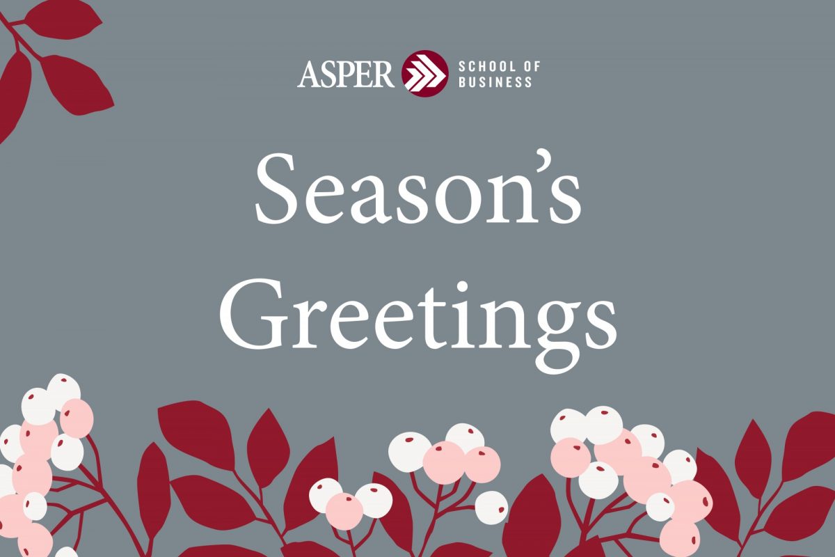 Season's greetings card from the Asper School of Business
