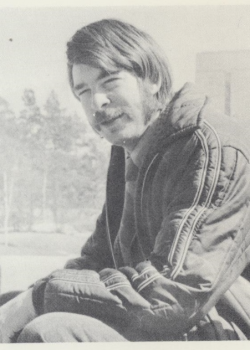 Professor Irvine in his first year of teaching at Robson Hall. Photo, Faculty of Law Yearbook, 1970-71.