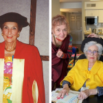 Two photos: 1) Dr. Helen Glass; 2) Joann MacMorran with colleagues