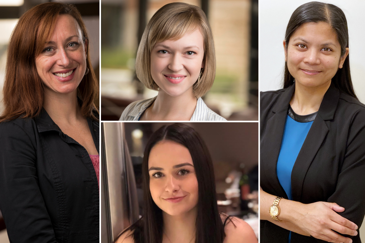 Four female Asper School of Business MBA students.