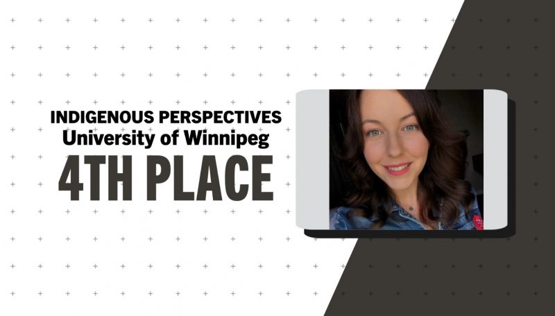 Team Indigenous Perspectives from the University of Winnipeg Student: Megan Lindell