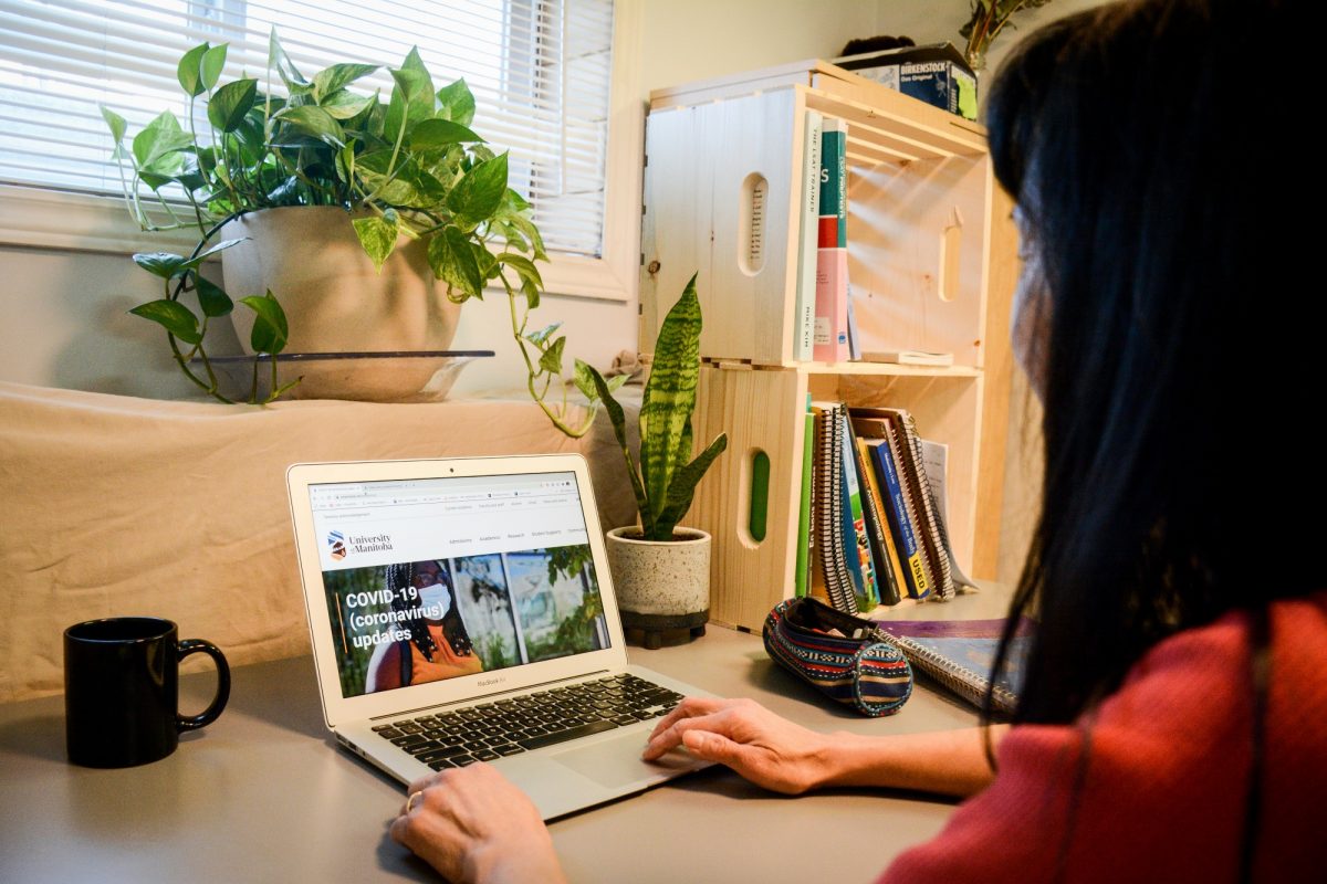 student at computer