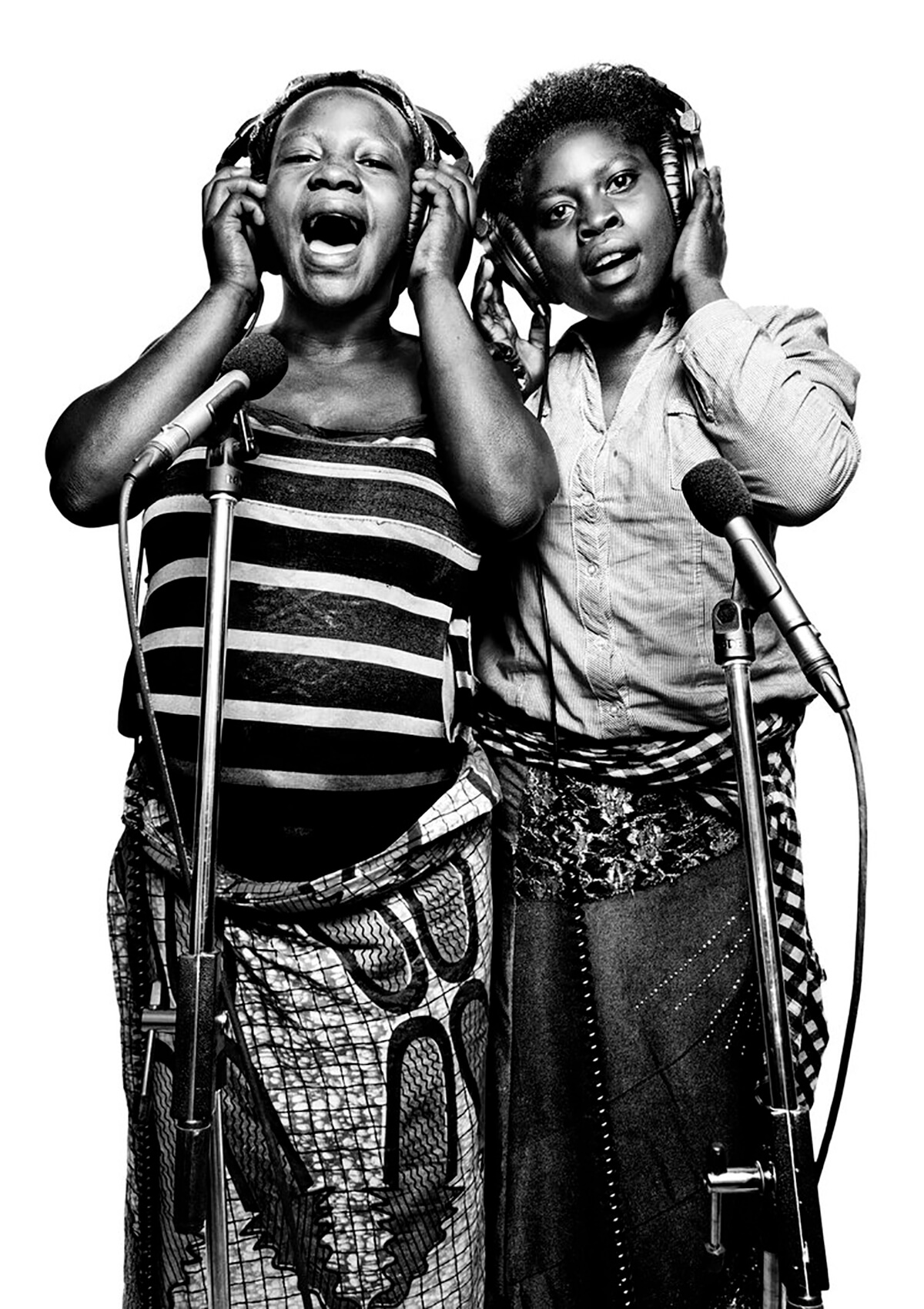 two African women singing