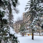 Fort Garry campus in spring