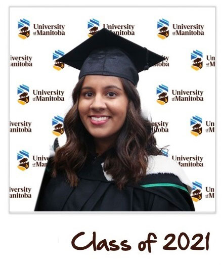 Convocation photo booth image example, showing a graduating student