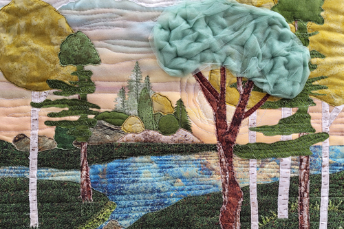 Quilted fabric collage by Nicki Ferland | Working in Good Ways cover image