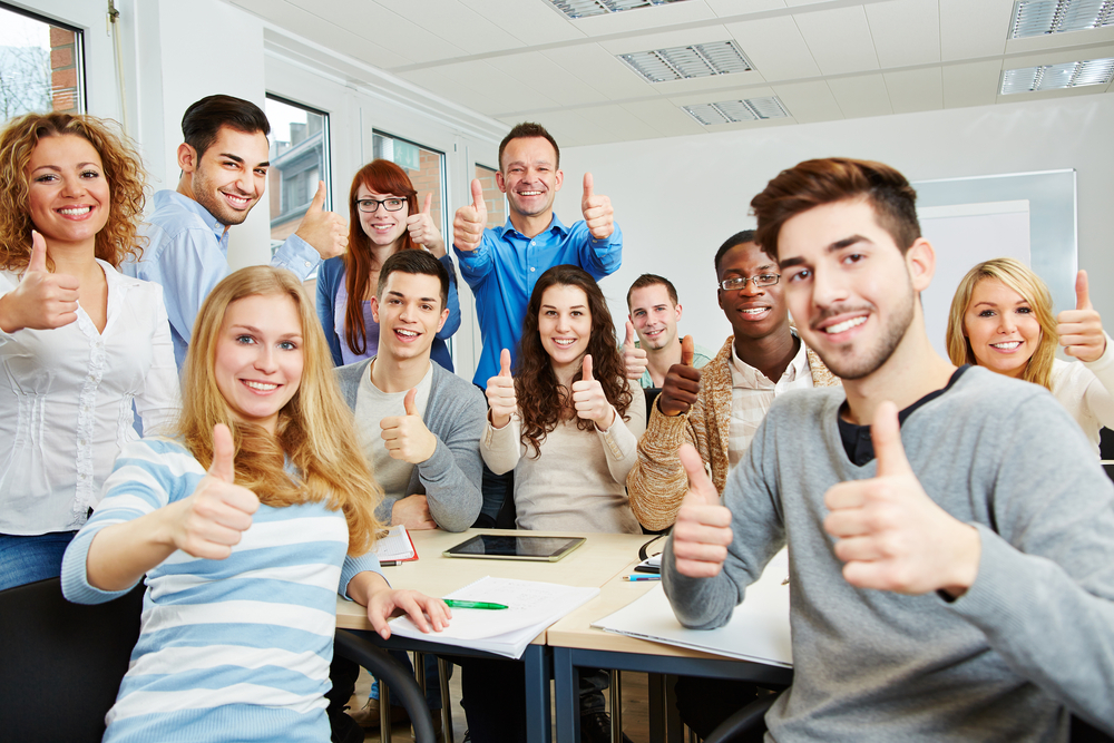 Students give the thumbs up