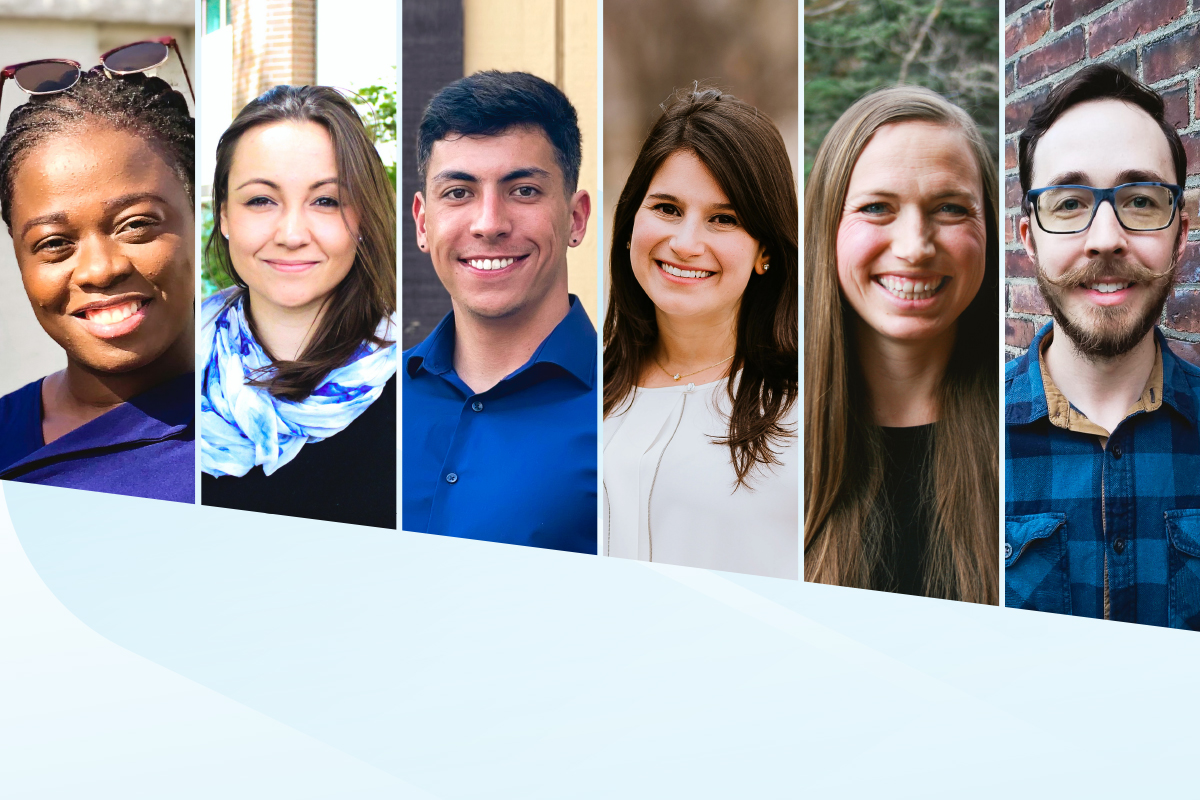 Left to right: Vanier Scholars - Felicia Masenu, Karli Rapinda, Daniel Arujo, Anne Manson and Banting Fellows - Lauren Kepkiewicz, Phil Grayson