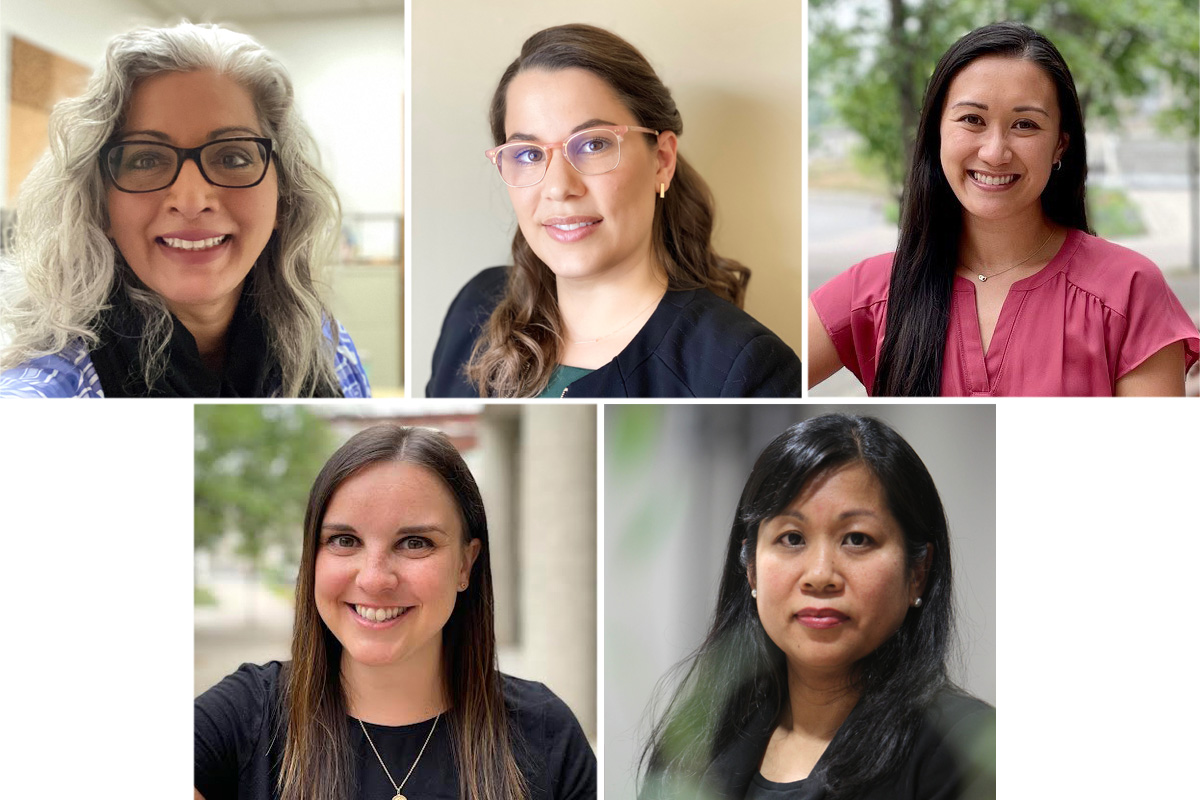 The five winners of 2021 Canadian Nurses Foundation awards.
