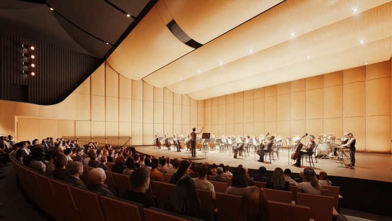 Artistic rendering of the new Desautels Concert Hall