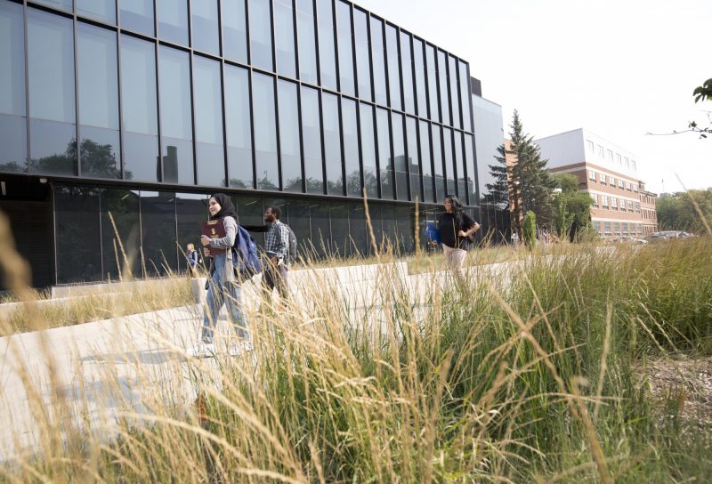 Fort Garry campus people walking