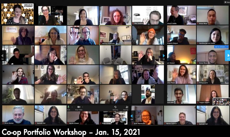screen shot of zoom participants at event