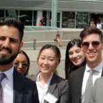 Law students in Vancouver for recruitment interviews