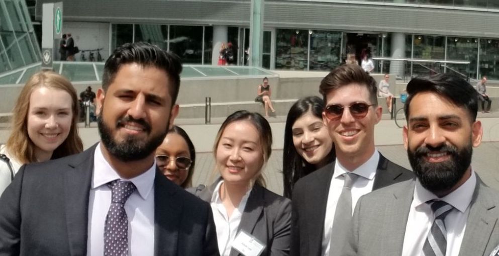 Law students in Vancouver for recruitment interviews