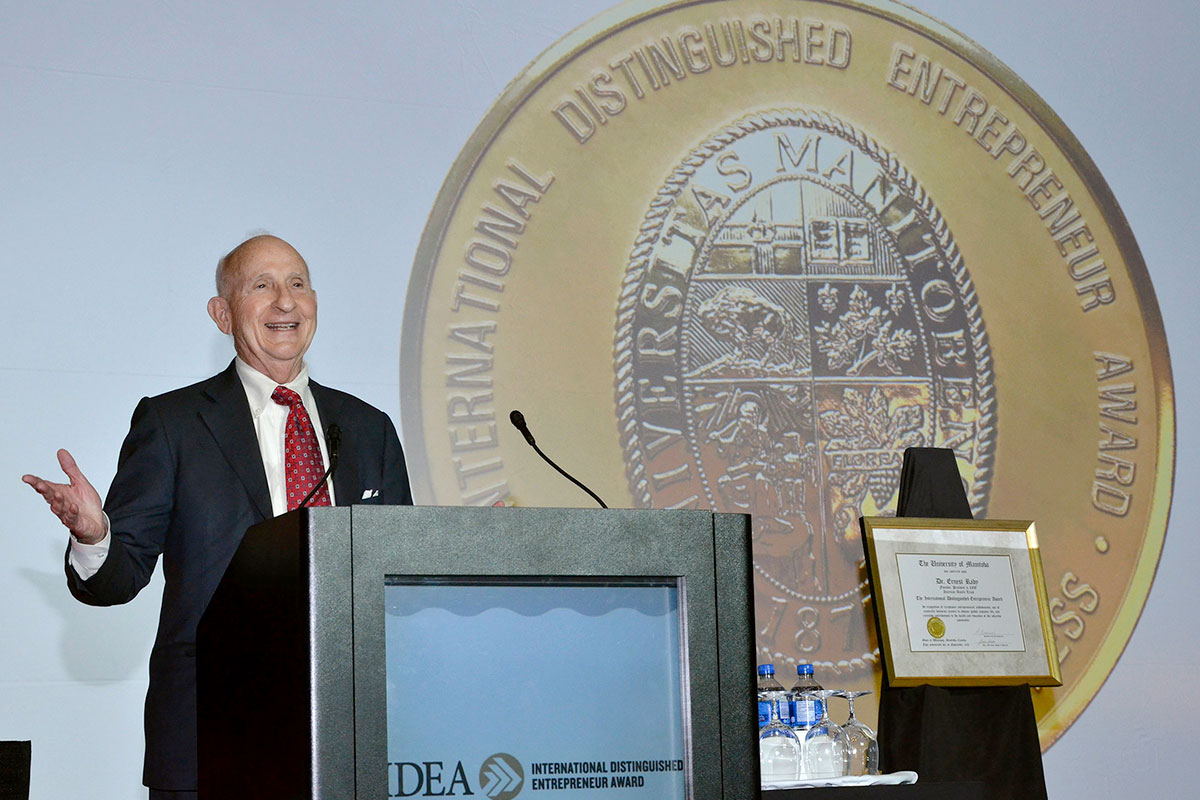 2021 IDEA RECIPIENT DR. ERNEST RADY [BCOMM/58, LLB/62, LLD/15]. // PHOTO BY Steve Salnikowski