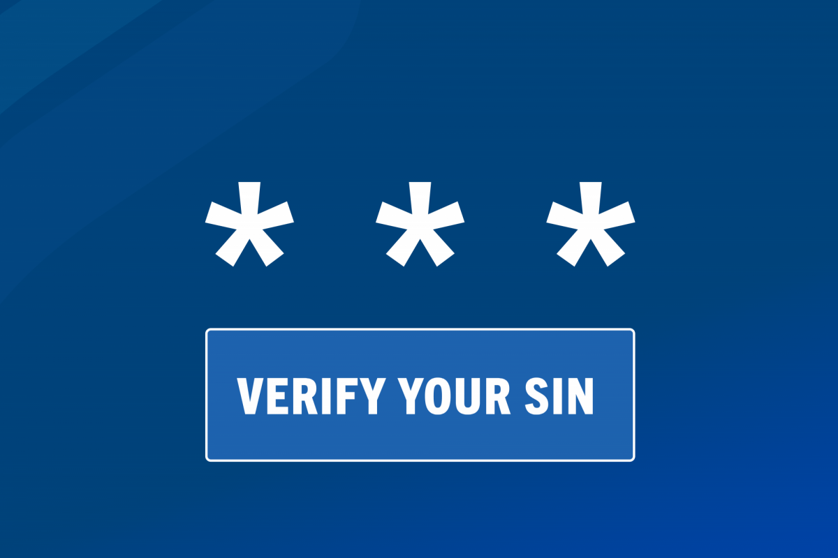 Verify your SIN (Social Insurance Number) promotional image.