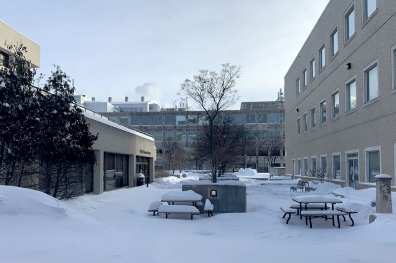 Fort Garry campus in winter 2022.