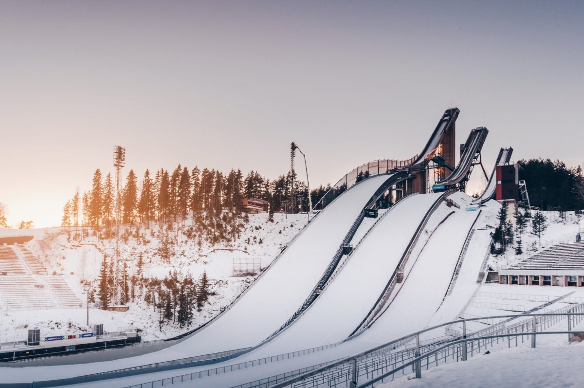 downhill ski jumps