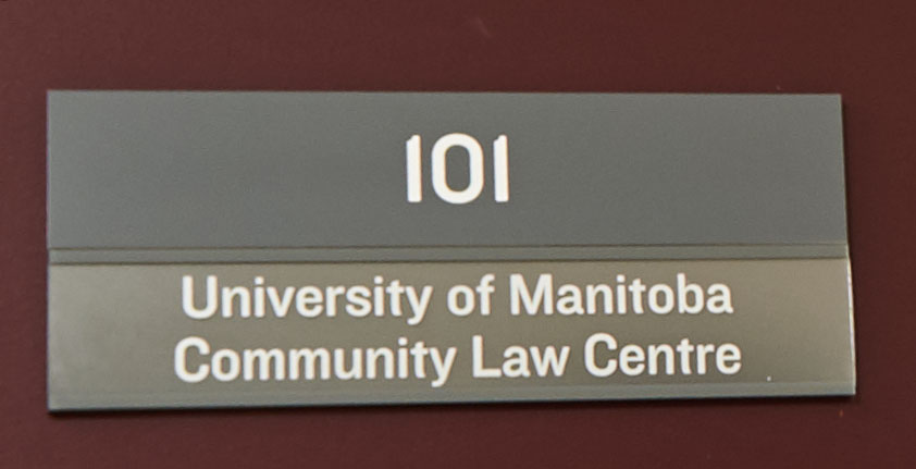 UM Community Law Centre door sign
