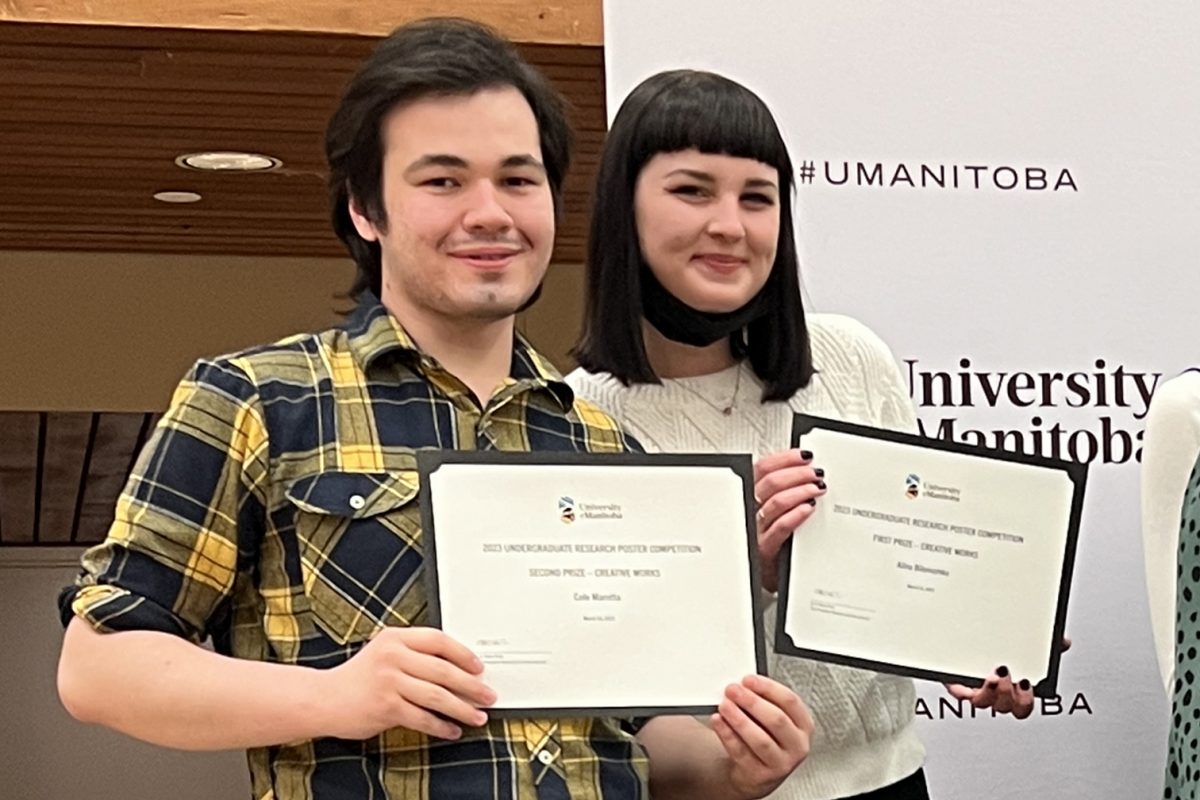 Undergraduate Research Award winners - Alina Bilonozhko & Cole Marotta