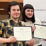 Undergraduate Research Award winners - Alina Bilonozhko & Cole Marotta