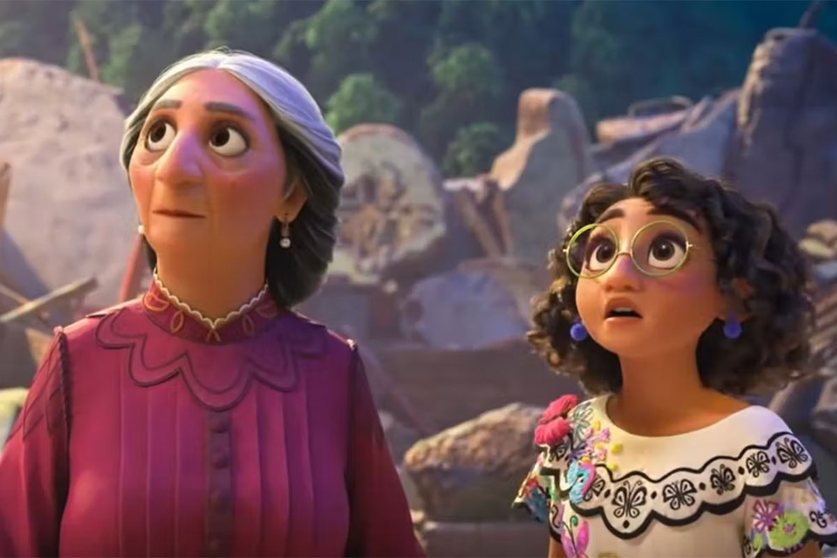 Protagonist Mirabel is able to help heal her family because she doesn’t have to live through the trauma of displacement like her grandmother did. (YouTube/DisneyMusicVEVO)