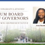 Irene Fakankun, Alumni Representative on the UM Board of Governors for a three-year term beginning June 1, 2022.