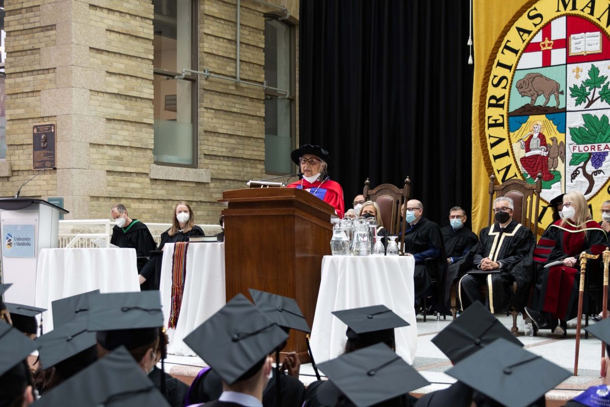 margaret lavallee speaking at convocation