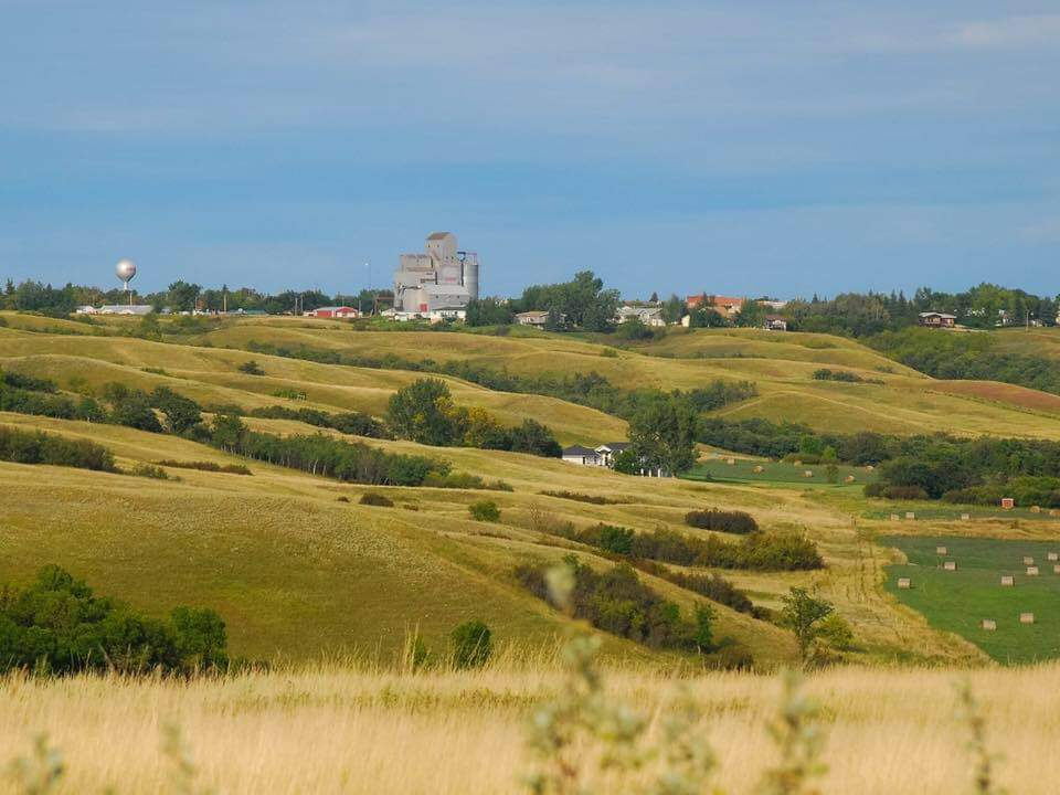 Farmland in Oxbow, Saskatchewan.