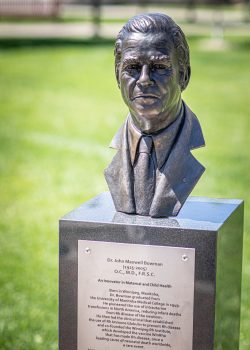 The bust of Dr. John Maxwell Bowman 