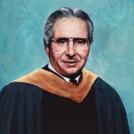 The painted portrait of Dean Emeritus Dr. Garland Laliberte