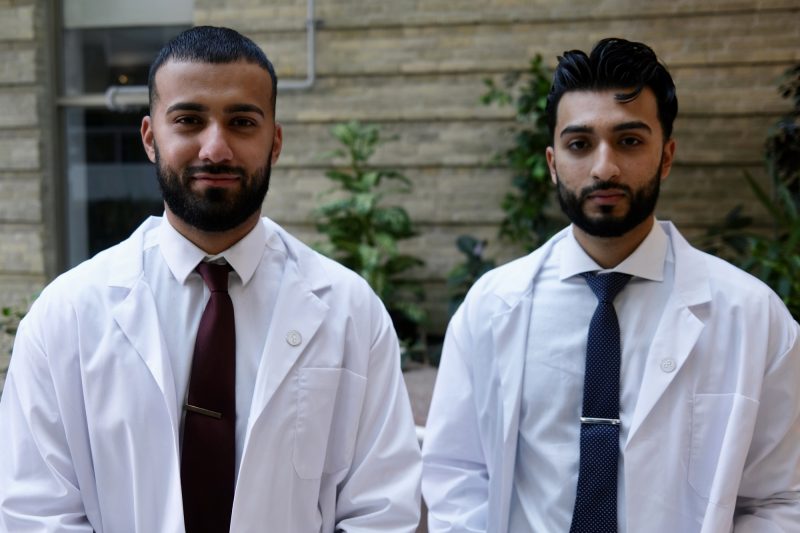 Raja brothers in their white coats.
