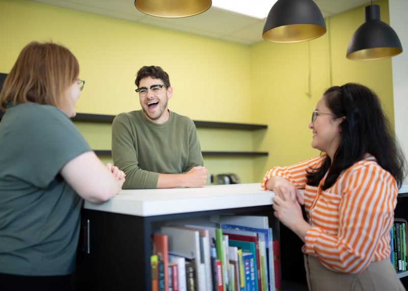 Students in the learning commons