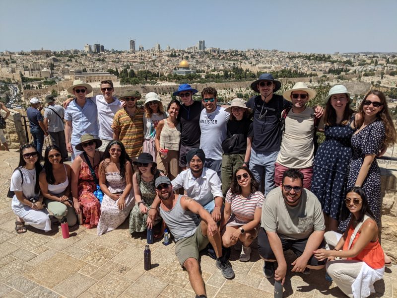 Photo of a large group of students in Jerusalem