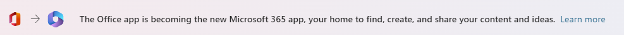 The Office app logo becoming the new Microsoft 365 app logo. 