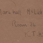 McLuhan wrote his name in his Kelvin High School textbook
