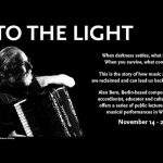 Promotional graphic for Into the Light with image of Alan Bern