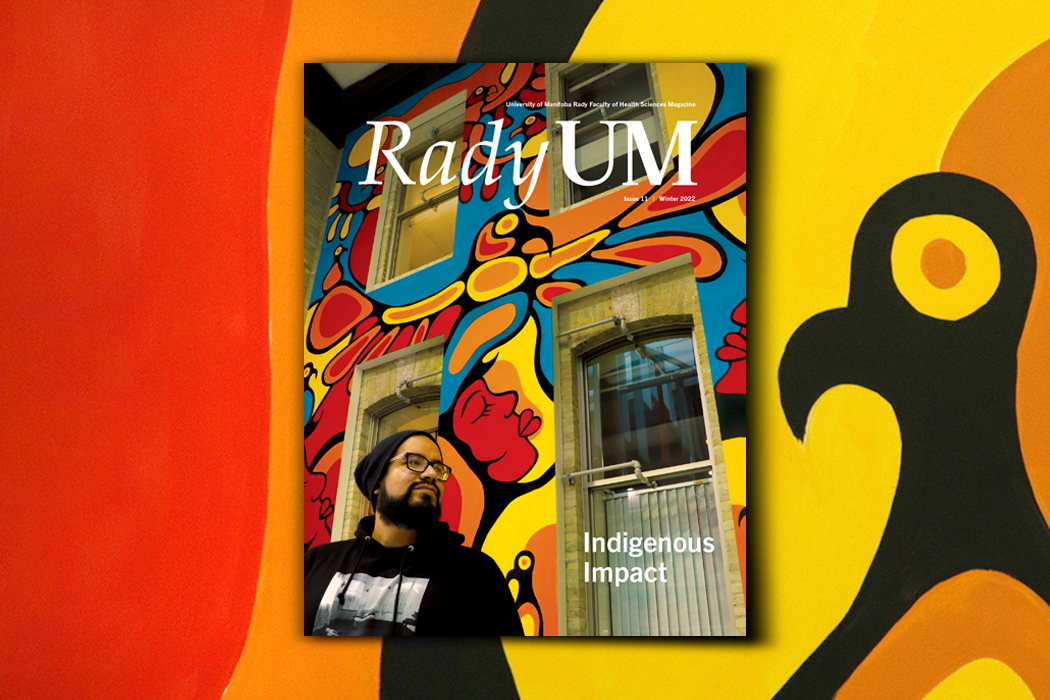 Cover of RadyUM magazine showing the new mural in the Brodie Centre.