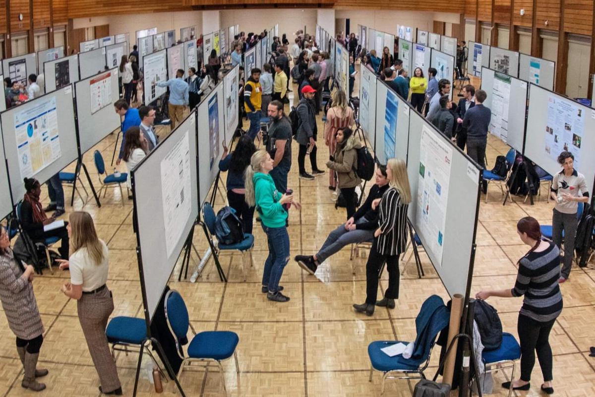 Overhead of poster competition space.