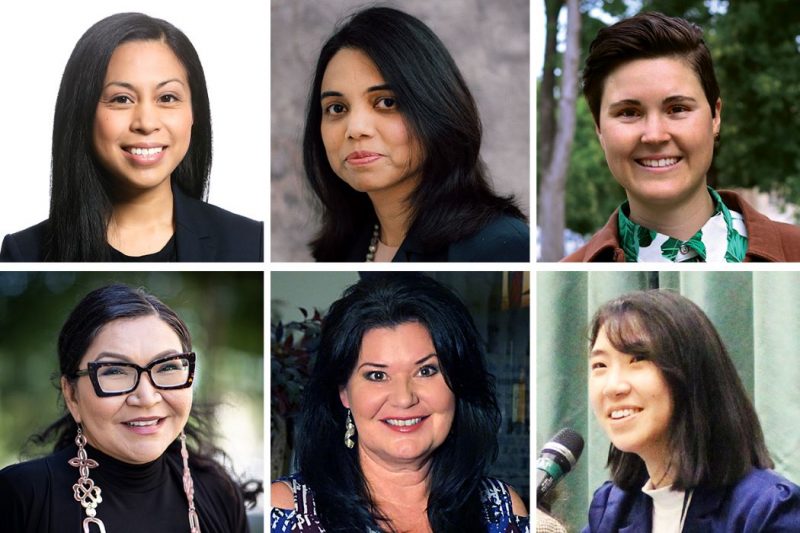 Compilation of headshots of six Rady Faculty women.